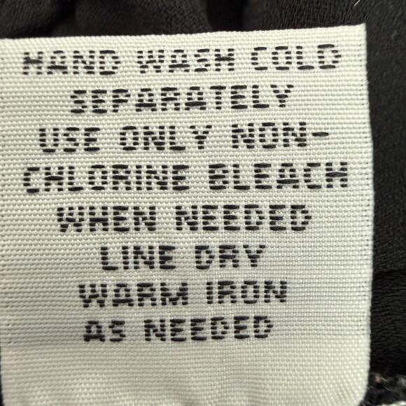 Jaipur Black Sheer Ruffle Tie-Front Blouse | Romantic Goth Boho Top | Size XL - Picture 9 of 13